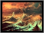 Cyril Rolando, Morze, Surfer, Fale